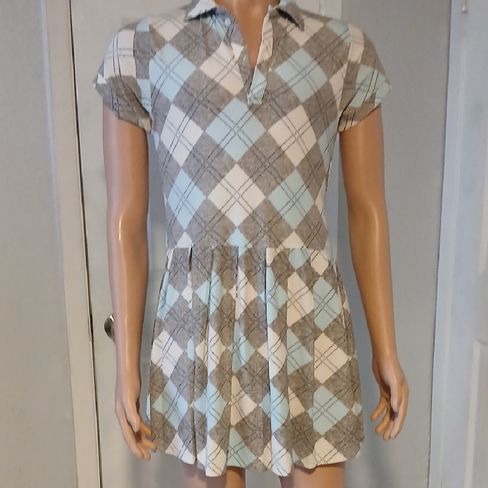 Rue21 Blue and Gray Argyle Shirt